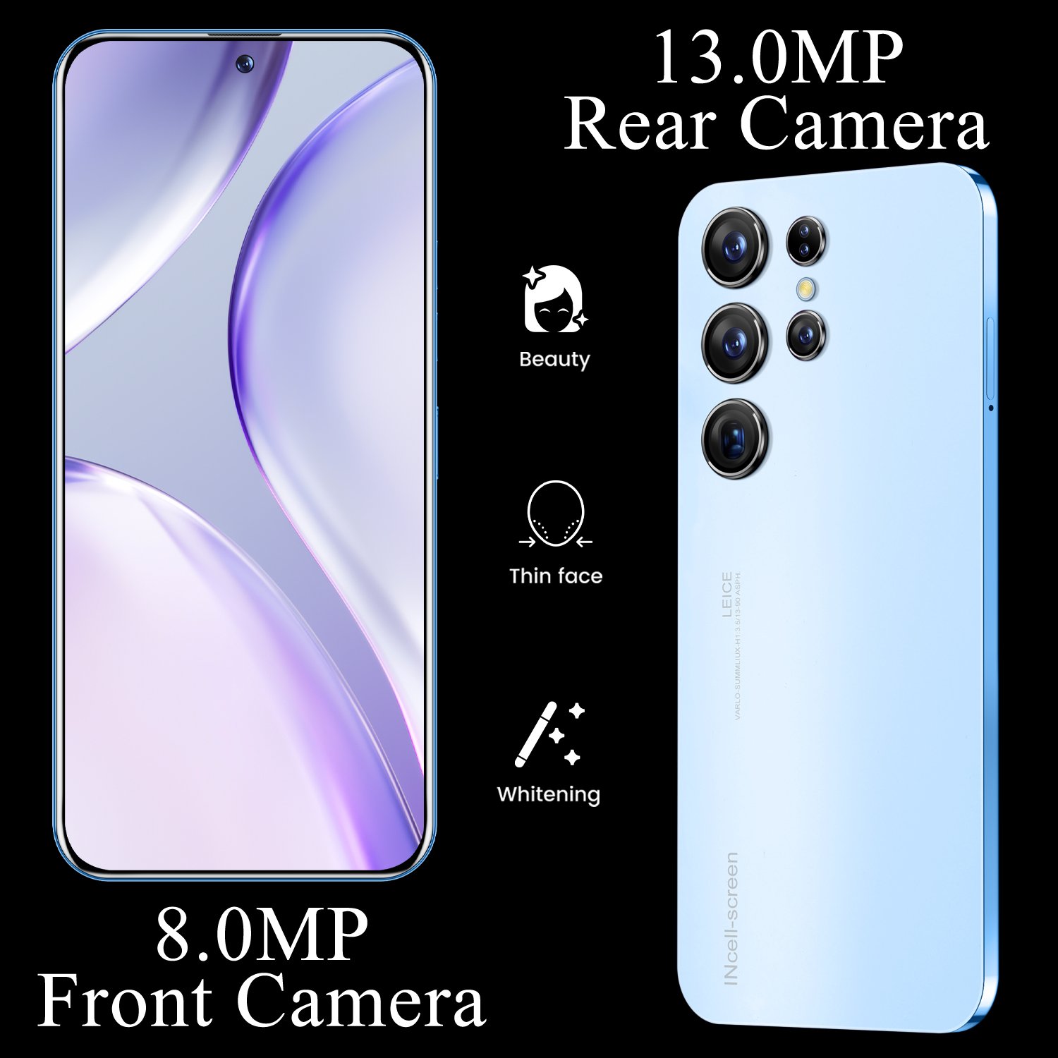 128GB Smartphone Android Cell phone mobile 3G 4G GSM WiFi FCC 6.6 inch in-Cell Screen Wholesale Unlocked Smart Mobile phones
